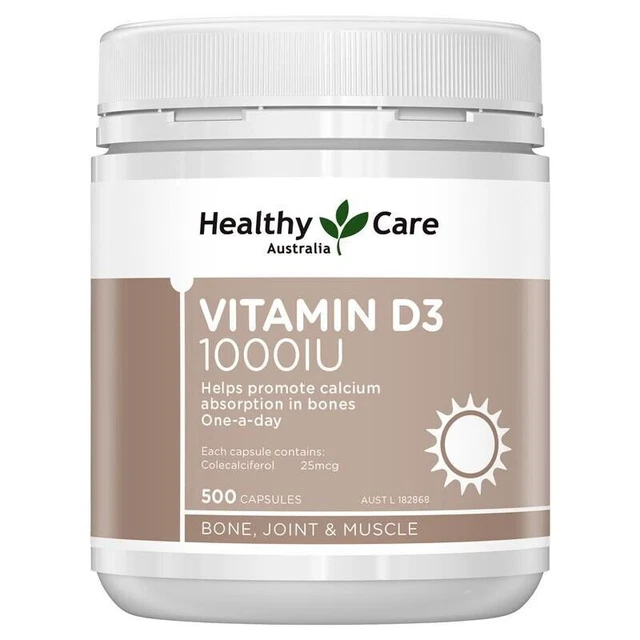 HEALTHY CARE VITAMIN D3 1000IU Colecalciferol Vitamin D3 1000IU 500