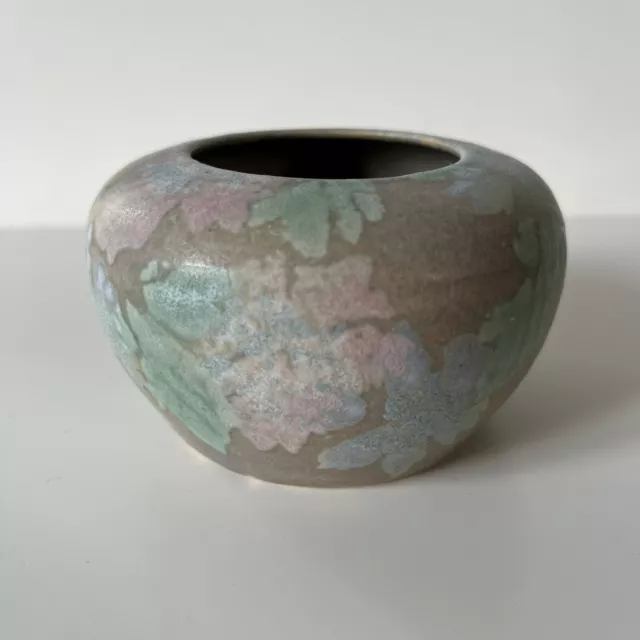 Conwy Welsh Studio Pottery Small Pot Floral Pattern Carol & John Wynne Morris