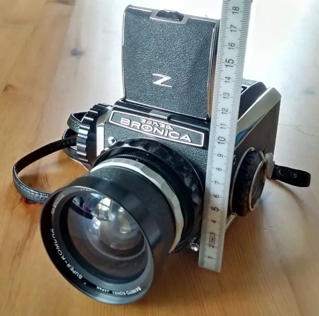 Zenza Bronica C2 Medium Format SLR + 50mm f/3.5 Lens + Grip + Waist Level Finder 2