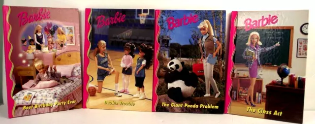 Barbie Hard Cover Books Lot Of 4 Barbie & Friends Book Club Grolier Books(B-95)