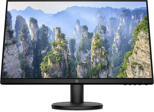 HP V24e Monitor - 24 Zoll Bildschirm, Full HD IPS Display 60Hz HDMI 5ms, schwarz