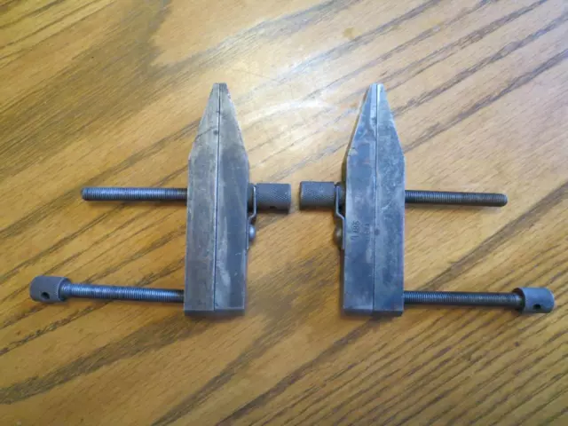 Vintage 4" Machinist Parallel Steel Clamps 4486 USA - FREE SHIPPING (#900-498)