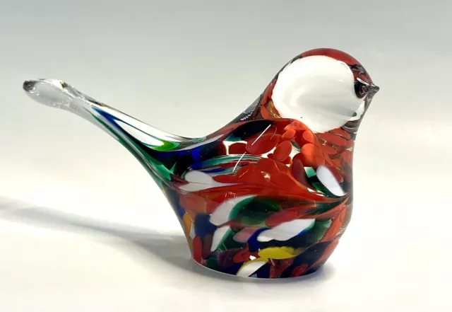 VTG Poland Art Glass Bird Paperweight Figurine Zorza Hand Blown
