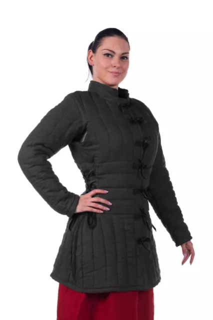 Gambeson women quilted jacket armor cosplay padded medieval costume