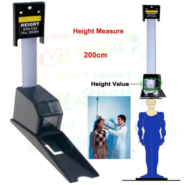 200cm Easy Read Wall Mounted Height Meter Stadiometers Baby Growth Tape Ruler