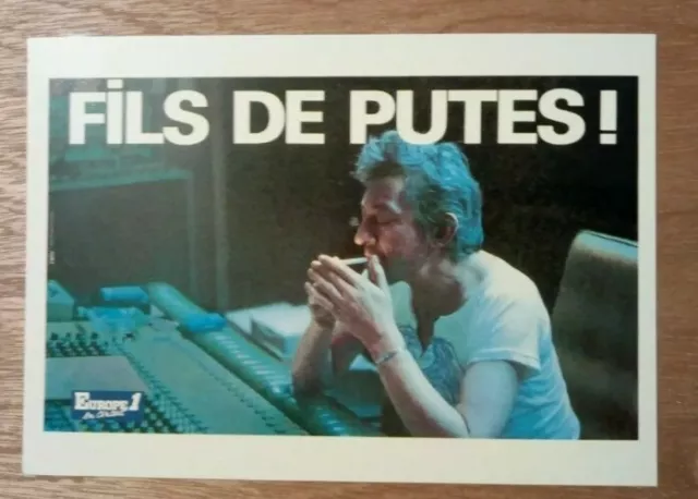 carte postale Serge Gainsbourg Europe 1 Fils de P...