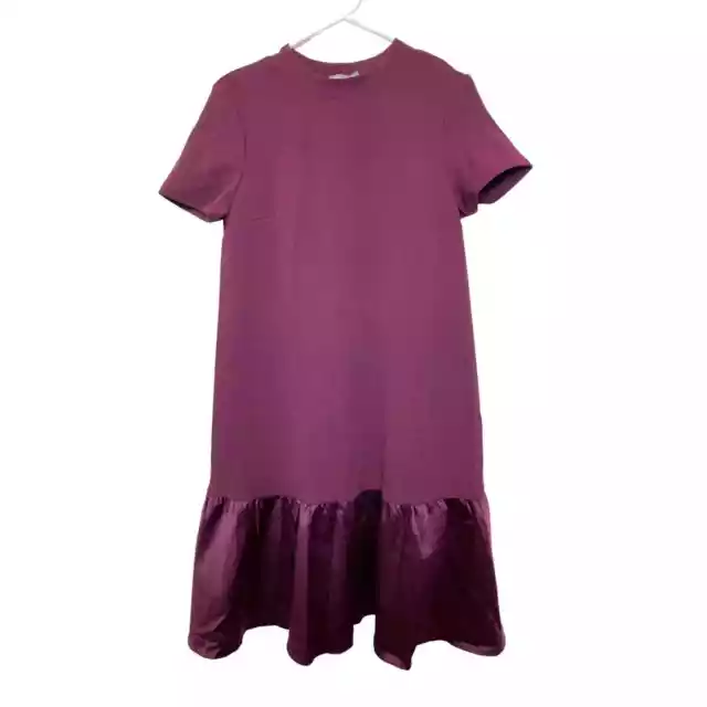 ASOS Maternity Shift Dress with Satin Peplum Hem Size 8 2