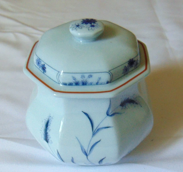 SUCRIER PORCELAINE CELADON Haviland Limoges Jardin Bleu EUR 40,00