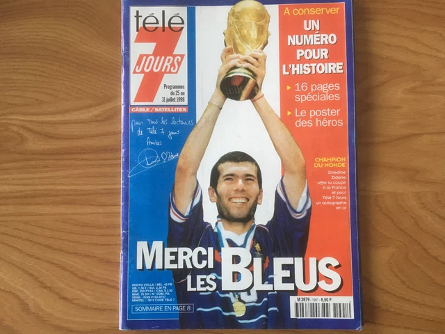 Lot De 7 Photos De Presse Originales Zidane - Coupe Du Monde 1998 - Équipe De France