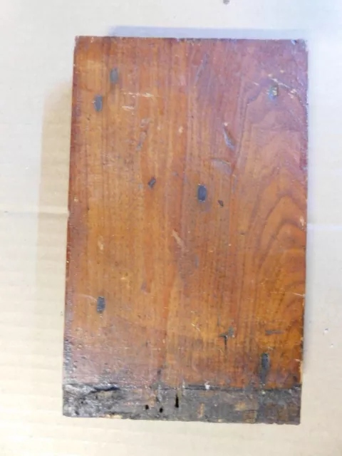 1800's Wooden BASE TRIM DOOR Plinth Block VICTORIAN Style Butternut ORNATE