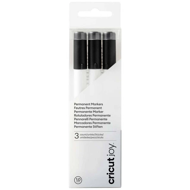 CRICUT JOY PERMANENT Marker 3Pack 1.0 Set de broches noir EUR 19,98