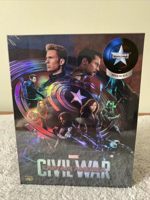 Novamedia Captain America Civil War 3D/2D Blu-Ray Steelbook Fullslip A New Mint