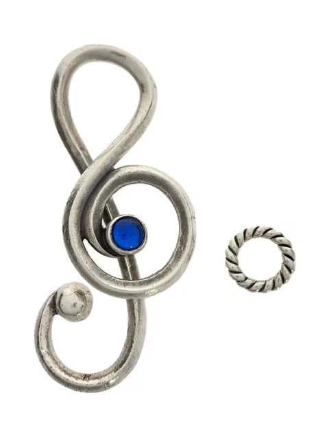 ARGENT GLEAM] [MEN] [AK-87-1KOM] [Silver 925] Keychain Key Ring