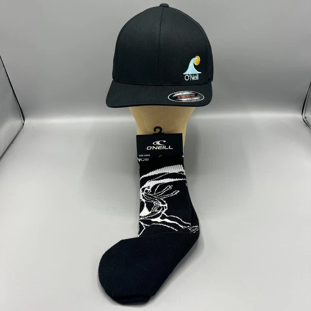 NEW O'NEILL 110 Flexfit Adjustable Cap Hat  L/XL & One Pair of O'NEILL Socks