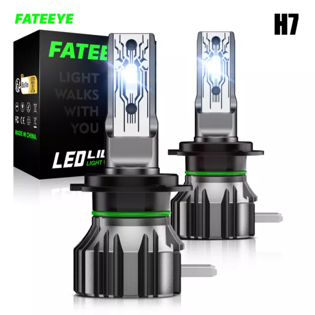 FATEEYE 2X H7 50W 10000LM LED Lampadine del Faro Bulbi Auto Luci 6500K Bianco IT