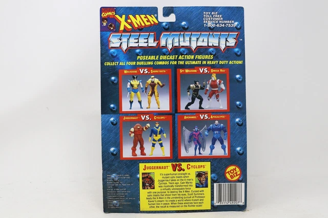 1994 Toybiz Marvel X-Men Steel Mutants Juggernaut Vs Cyclops Moc 3