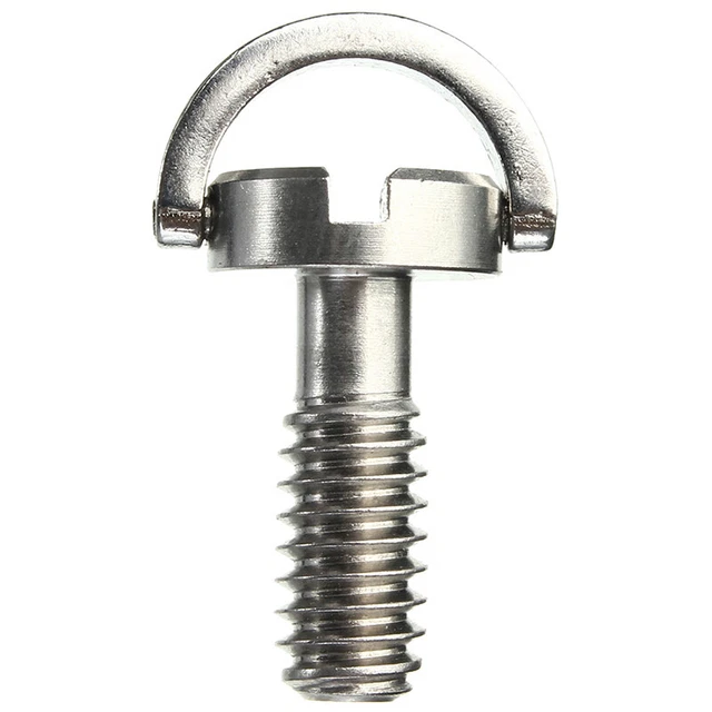 Lungo 1/4" vite a D acciaio inox per piastra di rilascio treppiede fotocamera argento K1G6 2