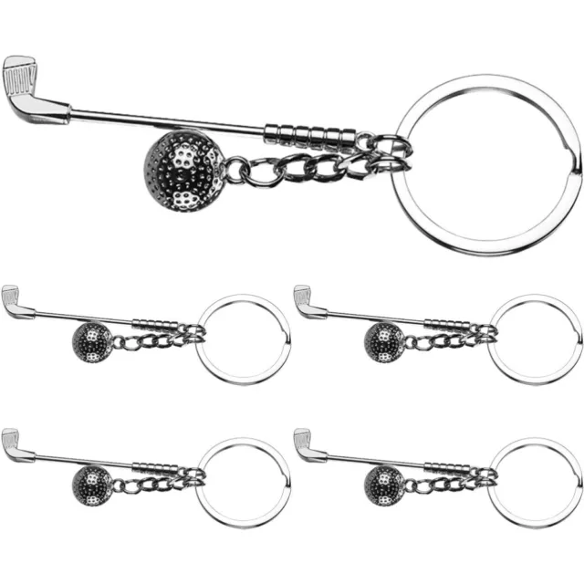 5Pcs Chain Bag Team Kids Golfs Keychain Key Hanging Decors Key Rings Deocr