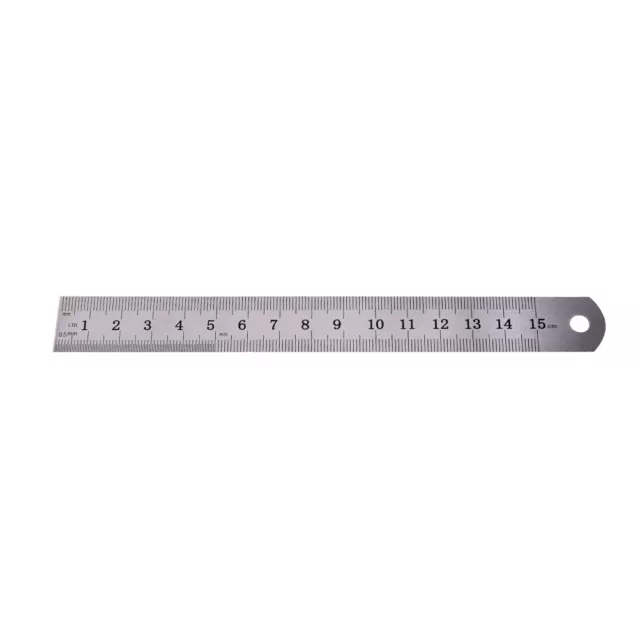 1PC Metric Rule Precision Double Sided Measuring Tool  15cm Metal Ruler B^ob