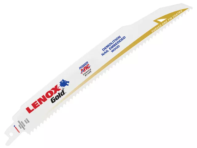 LENOX 966GR Gold Demolition Reciprocating Saw Blades 230mm 6 TPI (Pack 5) LEN9