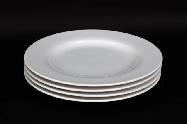 Pottery Barn Japan Textured White 10 5/8" Dinner Plates Set of 4