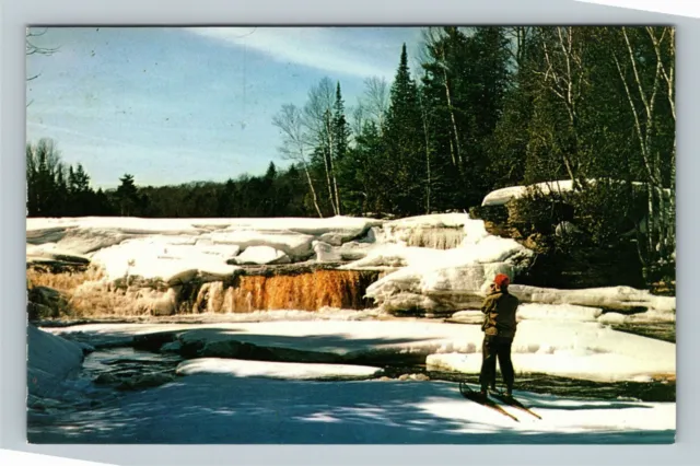Lower Falls The Tahquamenon River, Upper Peninsula Michigan Vintage Postcard