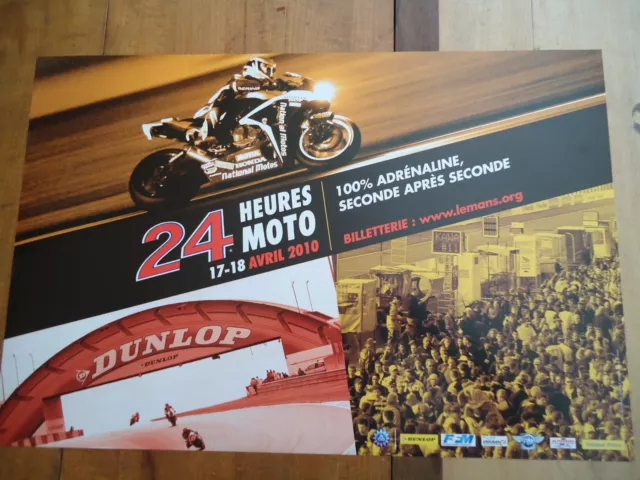 Poster Officiel ** 24 Heures Du Mans 2010 Motos ** Affiche Aco Moto Le Motorbike