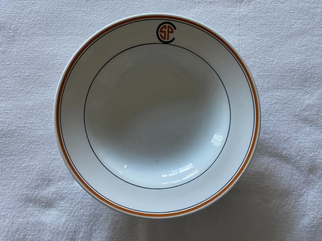 Antique Railroad Porcelain Bowl Central South Pacific? Buffalo China