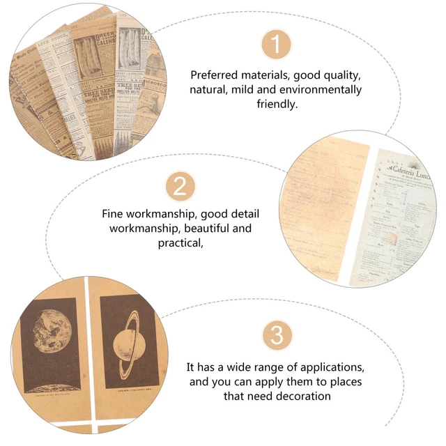 4 Sets Handwerk Papiere Scrapbooking Liefert Sammelalbum Papier 3