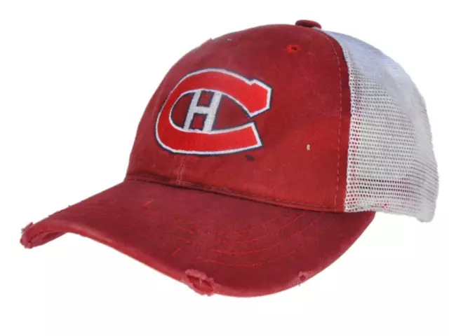 Montreal Canadiens Rétro Marca Rosso Worn Rete Vintage Adj Snapback Cappello