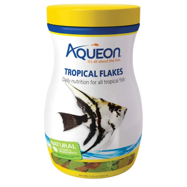 Nutrición diaria Aqueon Tropical Flakes 7,12 oz para todos los peces tropicales