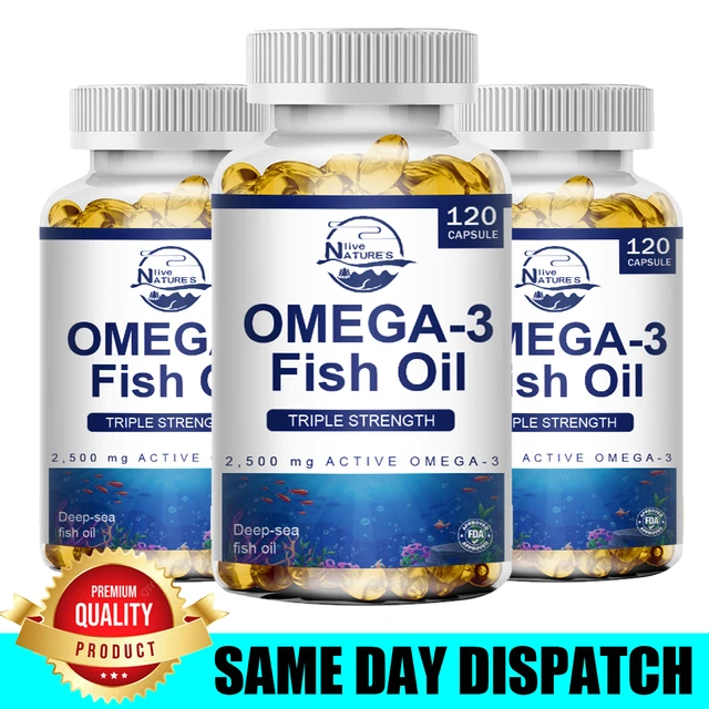 OMEGA 3 FISH Oil 3600mg Capsules SoftGel Triple Strength EPA & DHA 3 ...