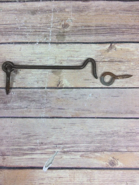 Vintage Large Metal Gate Lock Swing Latch Door Hook Hardware 6 inch