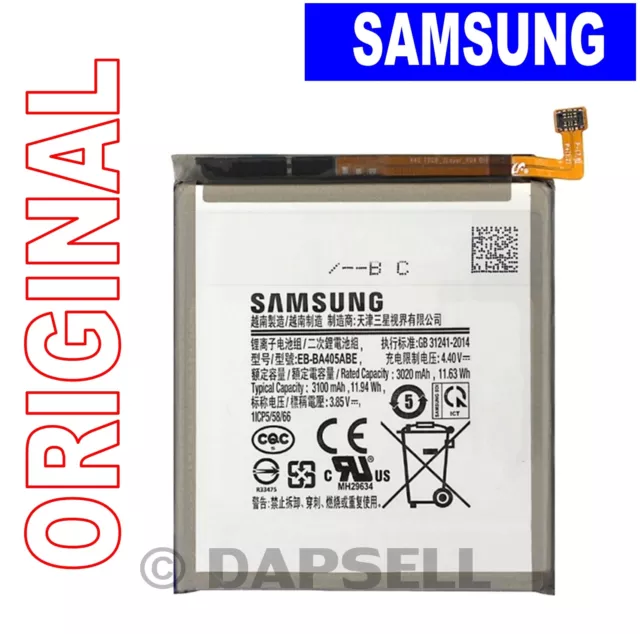 Samsung Batteria Originale Eb-ba405abe Pila Litio 3100mah Per Galaxy A40 A405