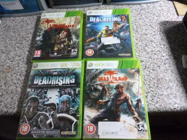 Xbox 360 Games Bundle Dead Rising 1 And 2 Dead Island And Riptide