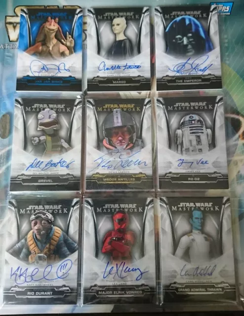 Topps Star Wars Masterwork 2019 - Autograph Cards Auto Cards Pick Your Card