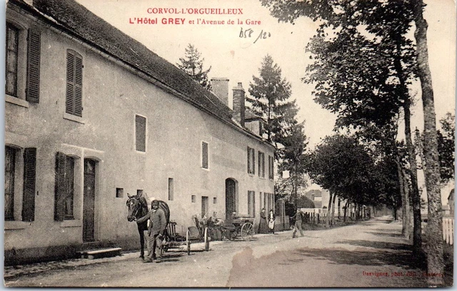 58 CORVOL L'ORGUEILLEUX - l'hotel GREY et l'avenue de la gare