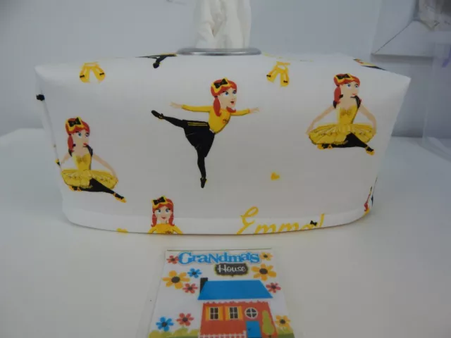 Tissue Box Cover Emma Wiggle With Circle Opening - Gorgeous!