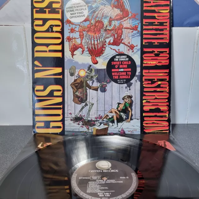 Guns 'N Roses~Appetite For Destruction~1987~Wx125~Original Sleeve~Geffen Ex+