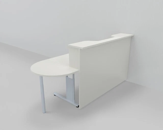 Empfangstheke Solid 160 cm Bürotheke mit Anbautisch Theke Rezeption