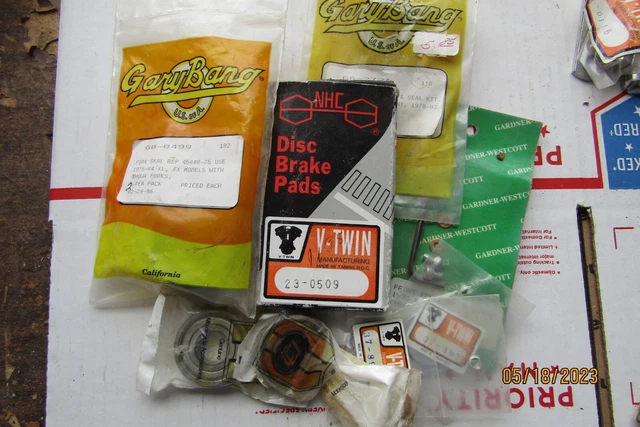 Harley Dual Disc Narrow Glide Front End Parts Lot Fx Xl Brakes Bearings 1975-84 Harley Dual Disc Narrow Glide Front End Parts Lot Fx Xl Brakes Bearings 1975-84