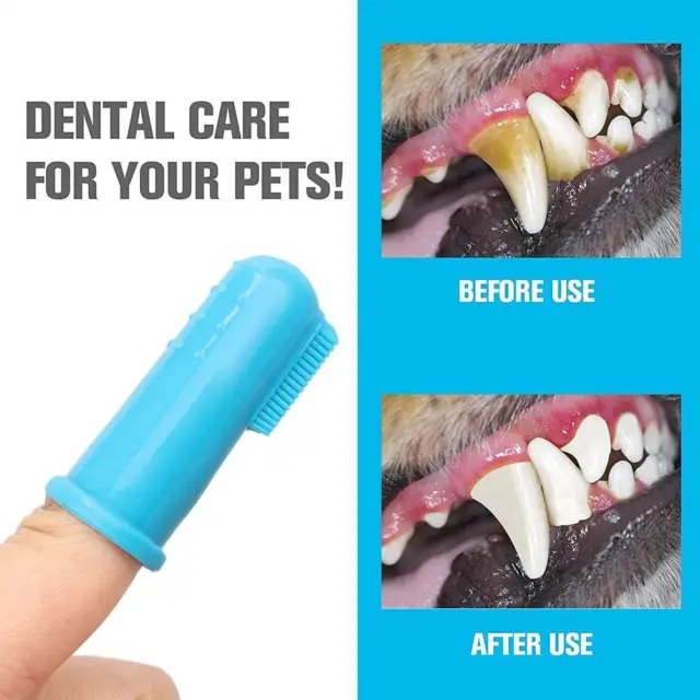 1Soft Finger Toothbrush Pet Dog Cat Dental Cleaning tu1 F8 Hot Care GX W7E1