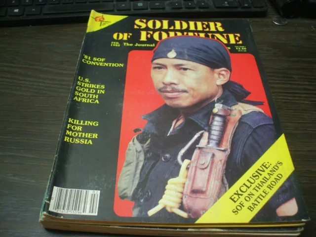 1982 SOLDIER OF FORTUNE Military/Mercenary Magazine -2 Issues - February August