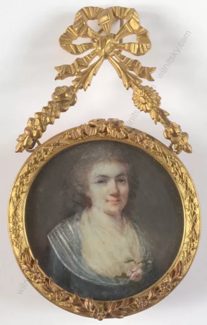 "Great grandmother Matton", French miniature, late 1780s