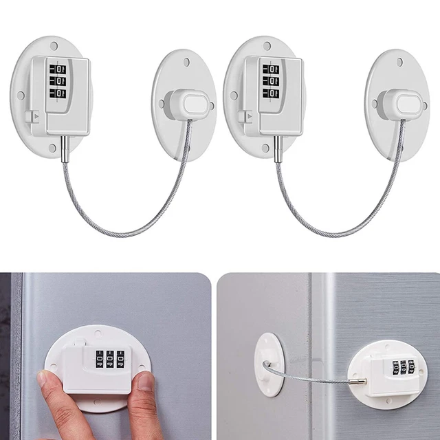 2pcs Door Combination Child Proof For Fridge Cabinet Baby Safety Lock Window