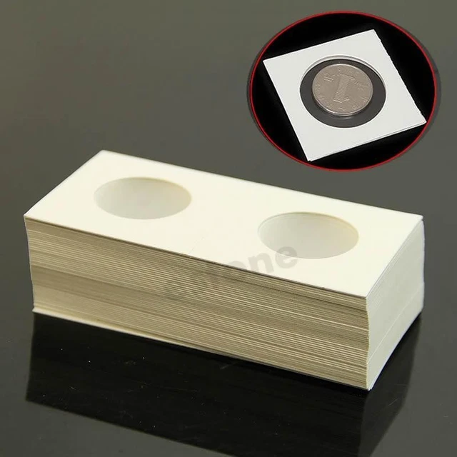 50pcs 23mm Lighthouse Stamp Coin Holders Cover for Case Storage 2X2" Flip New 3