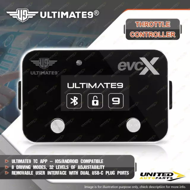 Ultimate9 EVCX Throttle Controller iOS Android for Jeep Cherokee KL 2014-ON