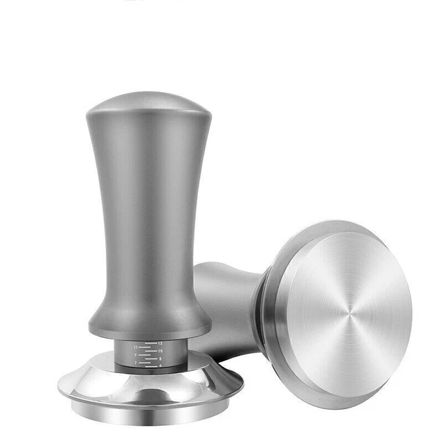 58mm Espresso Tamper Mit Feder - Kalibrierter Barista-Stampfer (30 Pfund Druck) Edelstahl