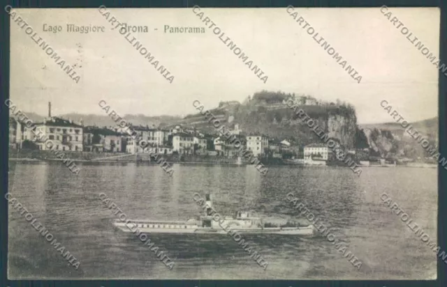 Novara Arona Boat Postcard ZB1376