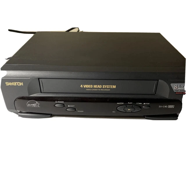 SAMTRON SV-C40 VHS VCR Player *No Remote* Tested, Works Great!  4 Head